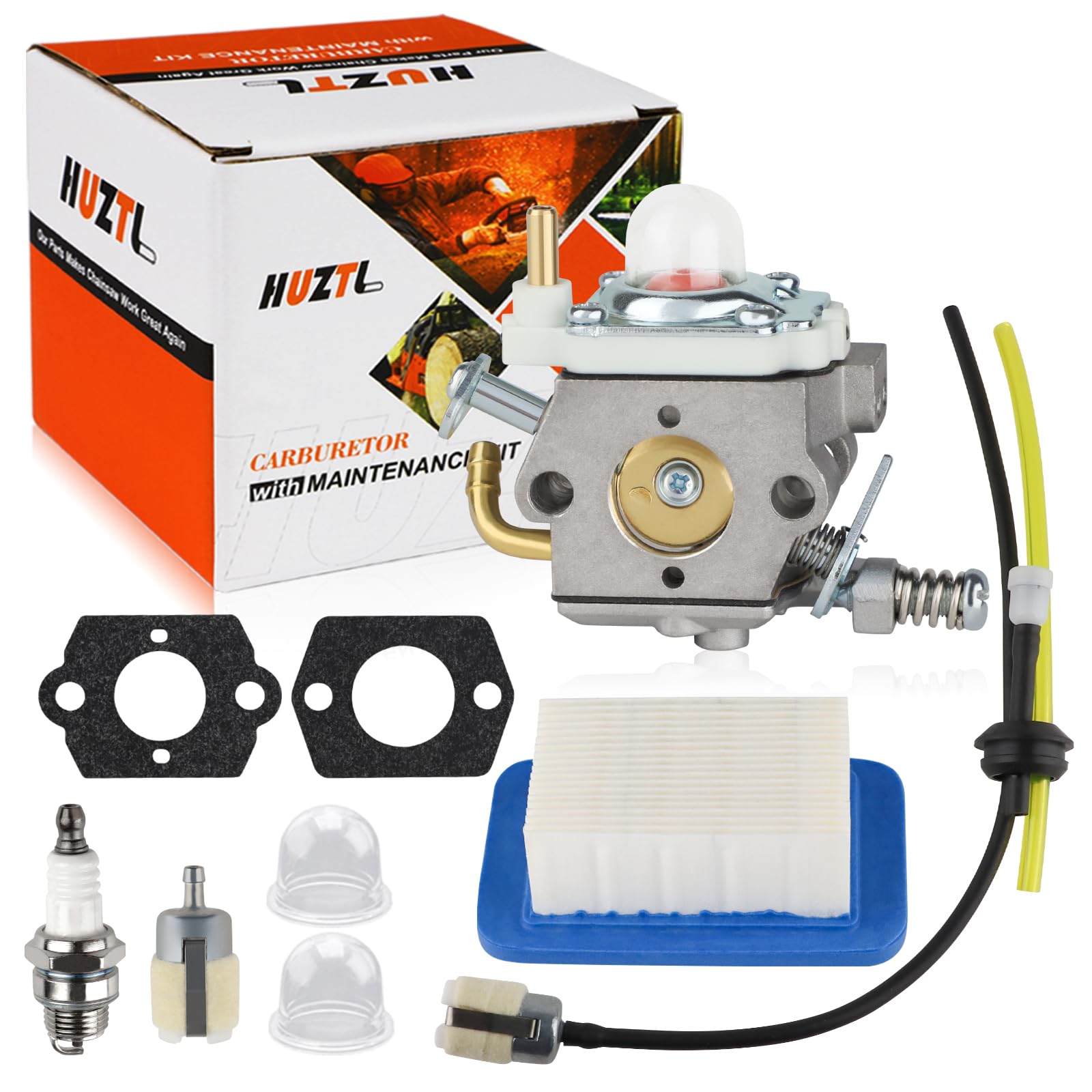HUZTL PB-580T carburetor kit front view for easy replacement and smoother starting