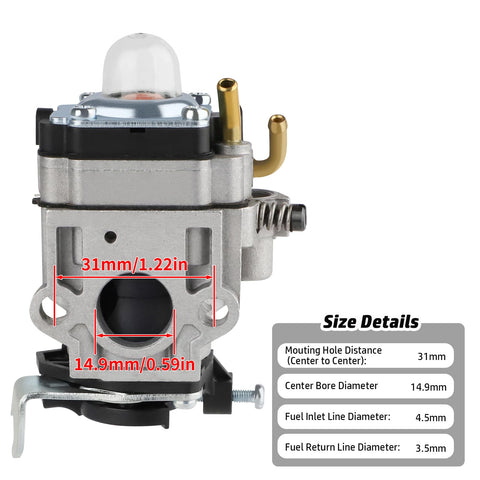 HUZTL primer bulb included for reliable starting assistance