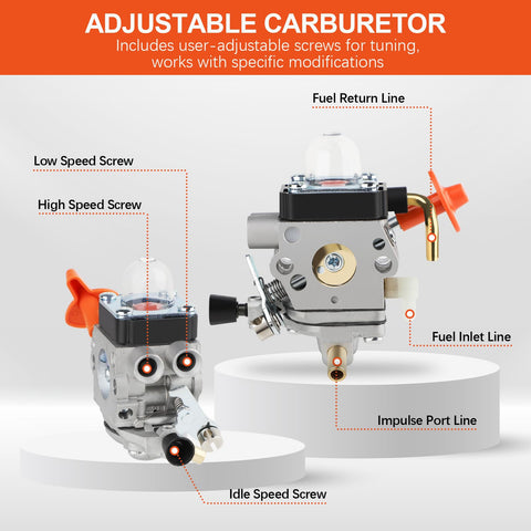 HUZTL Stihl FS110R carburetor inside view highlights precise diaphragms.
