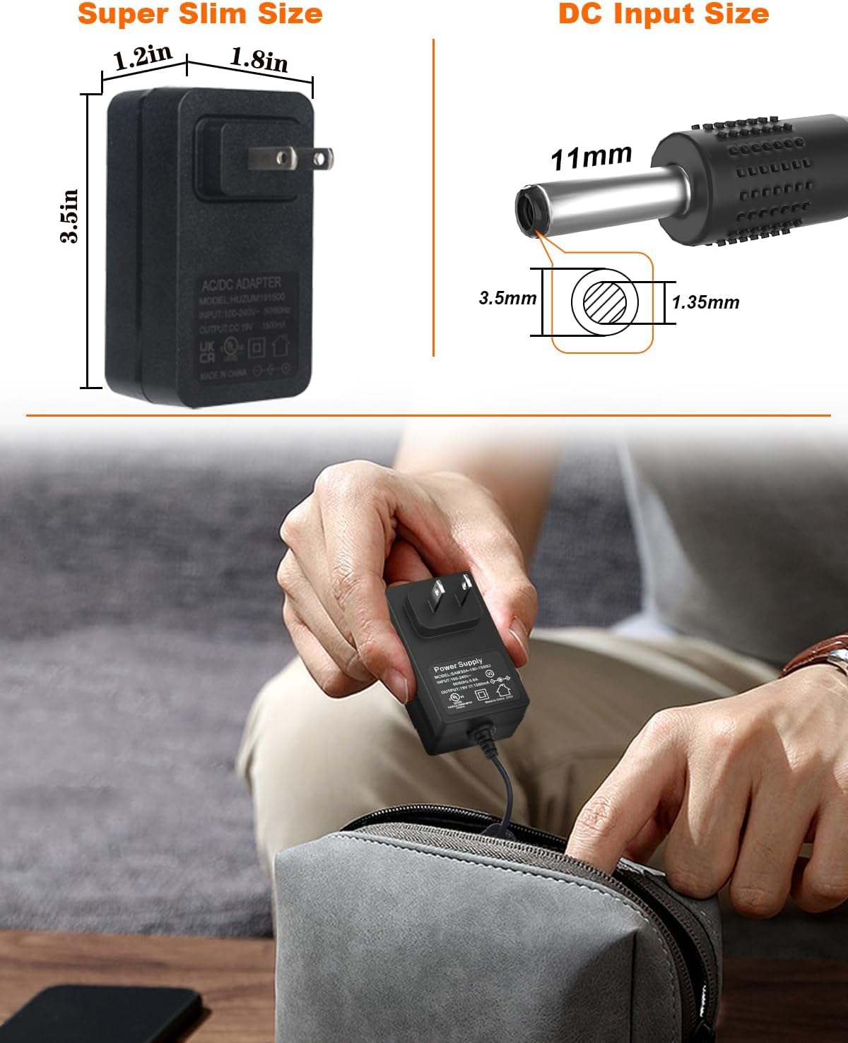 HUZUM device featuring over-current and short-circuit protection.