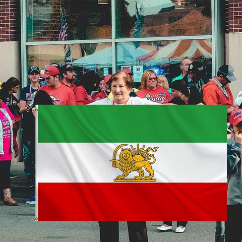 HVATLTL old Iran flag indoor outdoor display suitable for events