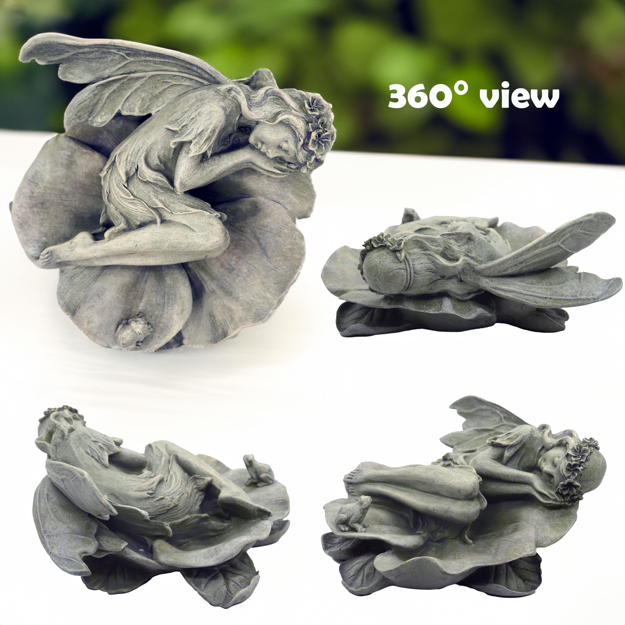 hvfun Sleeping Angel detail on resin finish highlights craftsmanship.