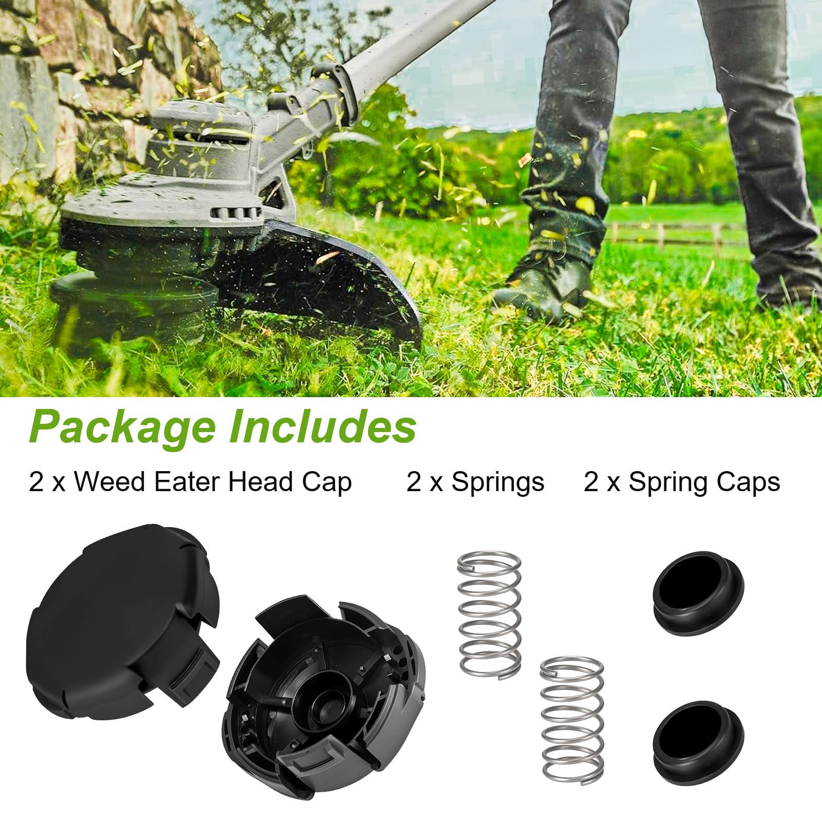 ABS material cap offering wear resistance for Echo trimmer heads.
