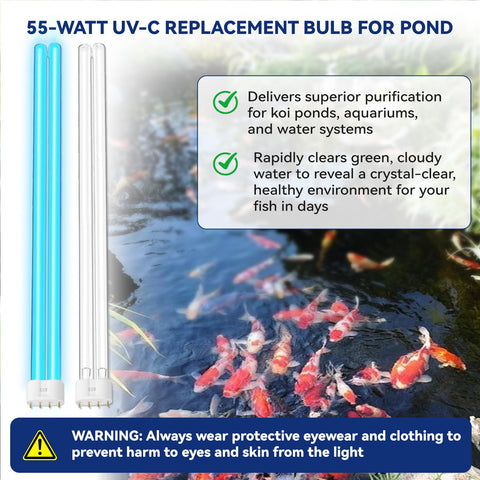 HWEIUA UV bulb compatible with Aqua Medic Helix Max 55 for reliable performance.