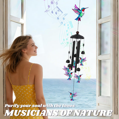 HWING durable outdoor wind chime stands up to weather while keeping sound quality