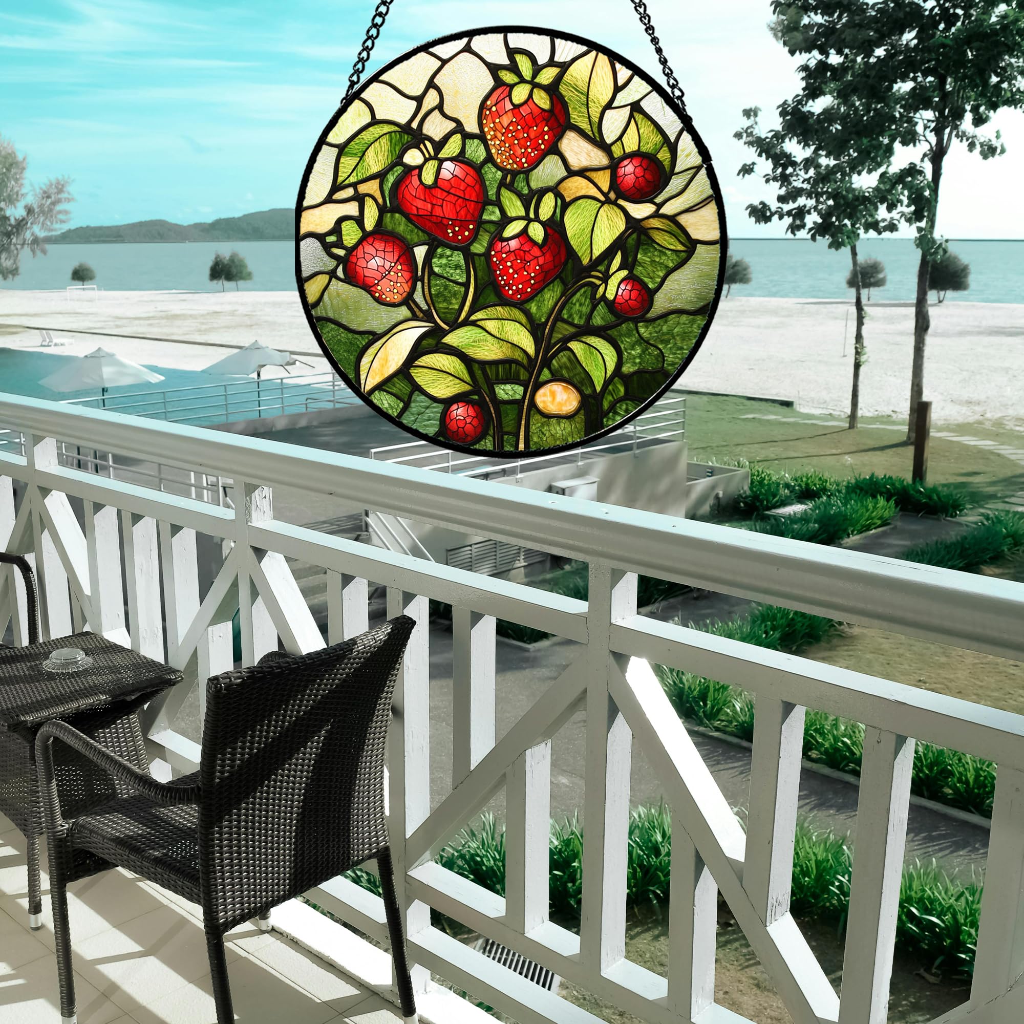 HWRHTR easy-install window suncatcher for quick, carefree decorating.