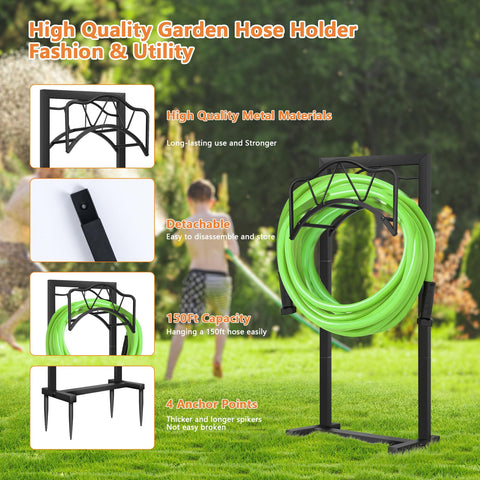 HWRHTR outdoor hose stand is movable for sun or shade.