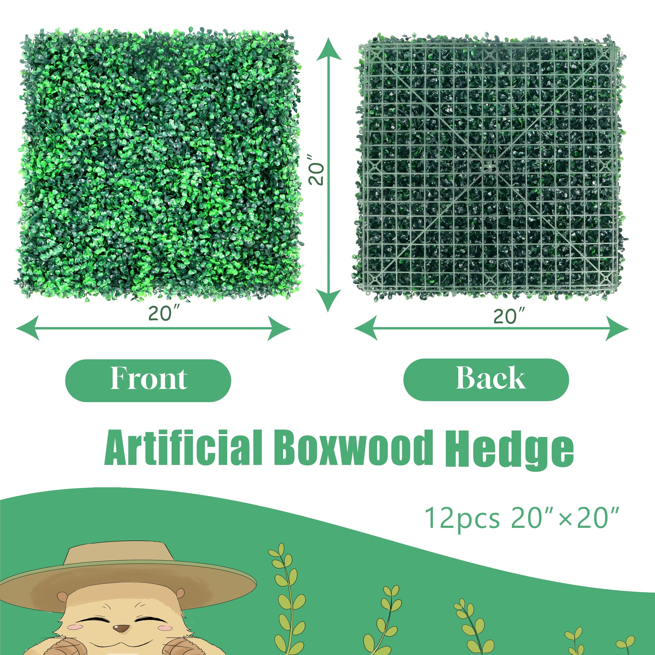 HWT boxwood hedge wall panel close-up showing durable texture for outdoor setups