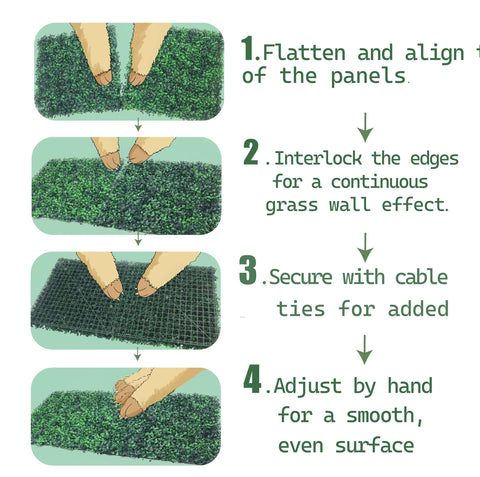 HWT UV-protected grass wall for outdoor durability and vibrant greenery