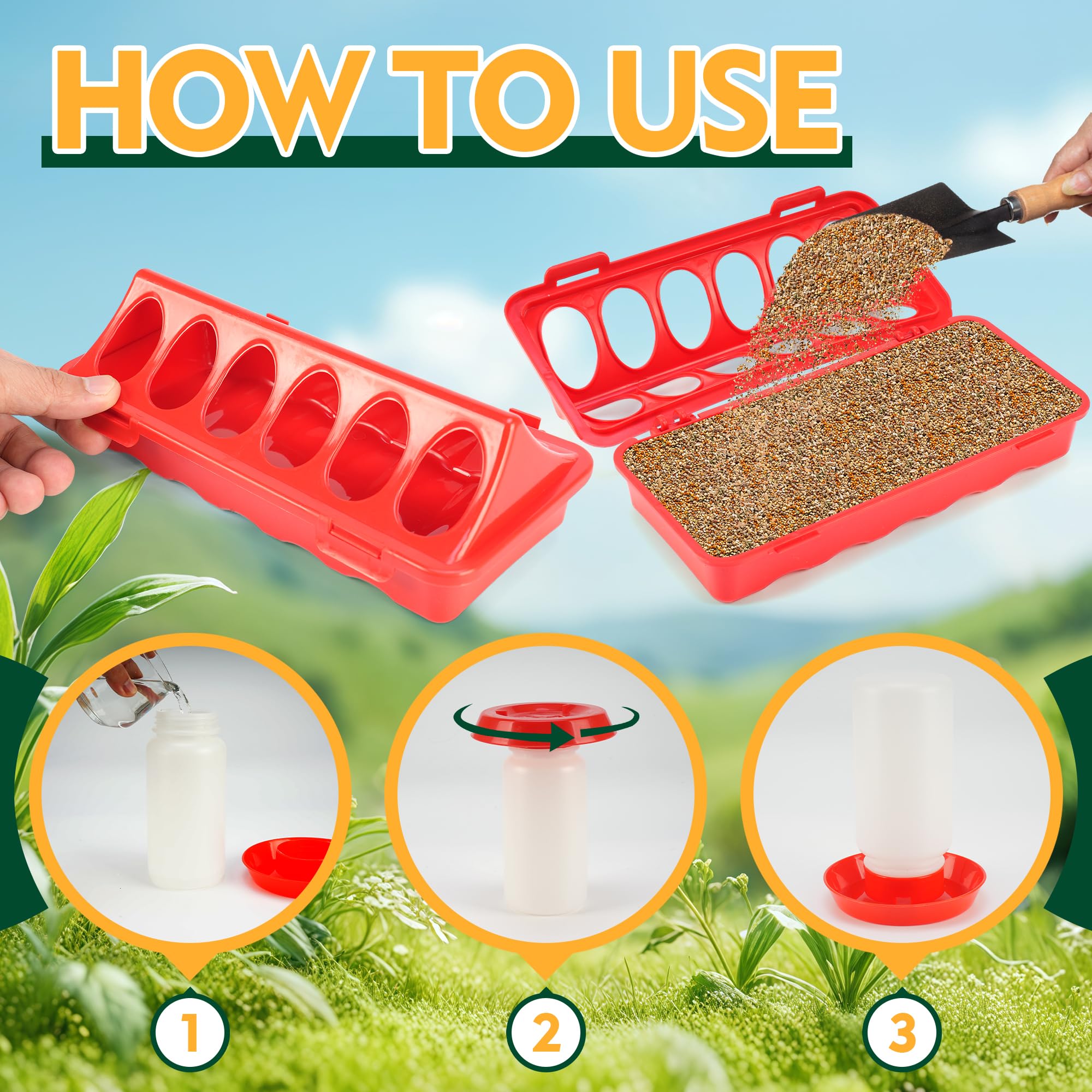HXIAOBANN no-spill water flow system maintains a tidy brooder.