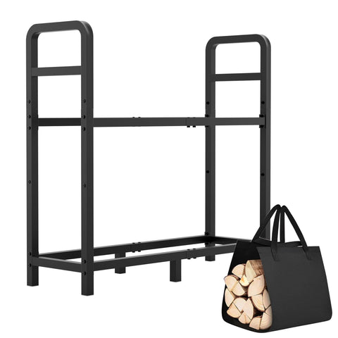 HXJLJY 30-inch wide rack stores ample firewood