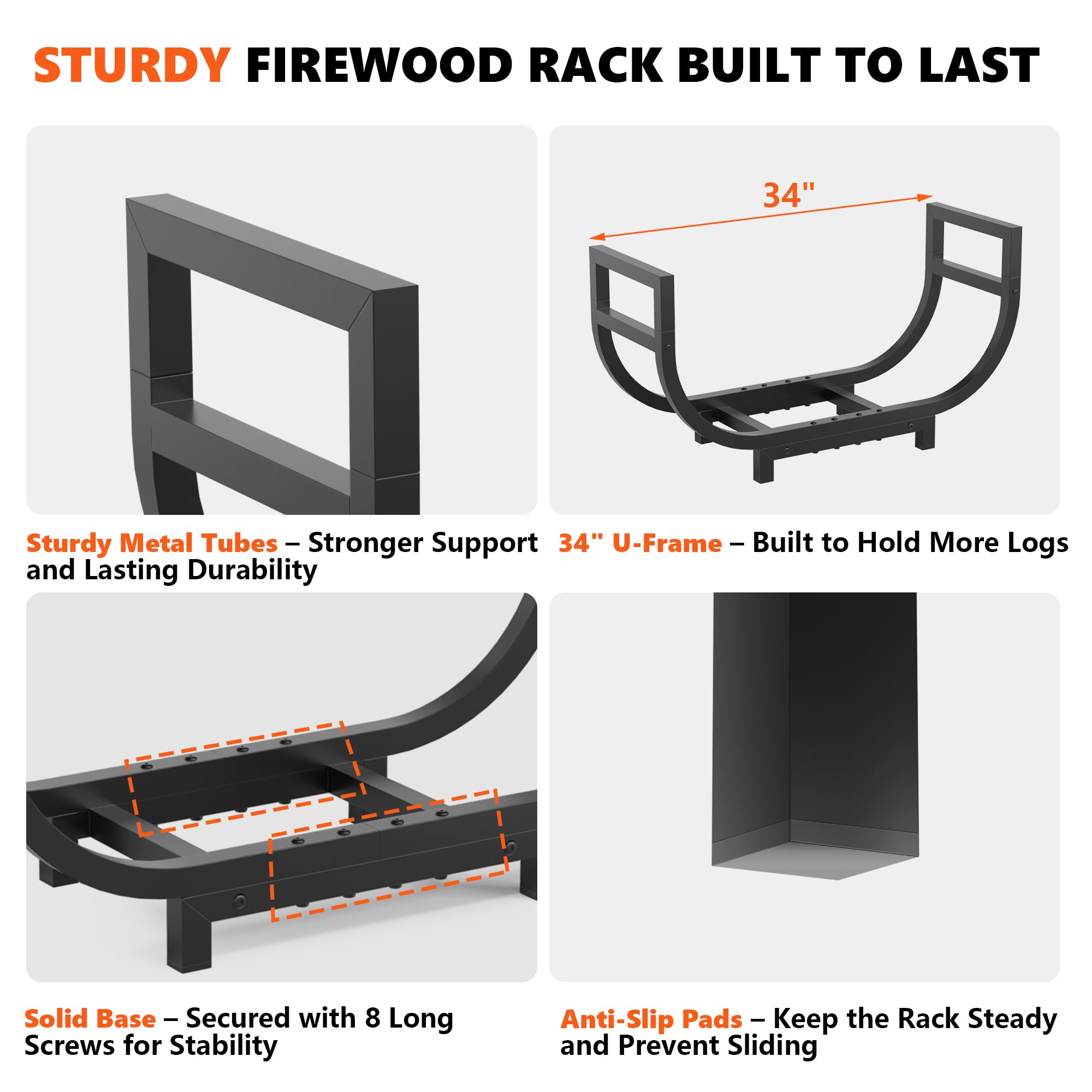 HXJLJY arched design keeps logs neatly stacked and accessible