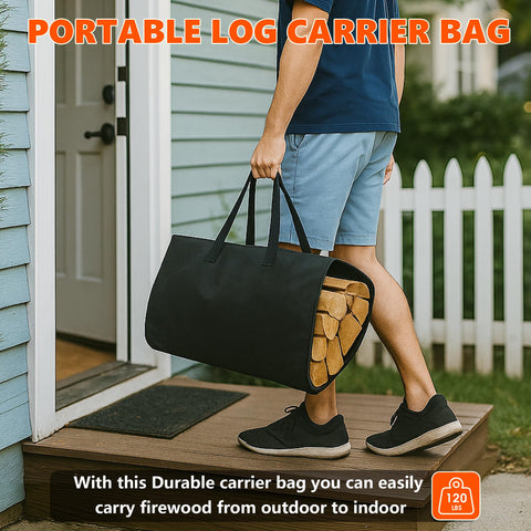 HXJLJY portable log carrier bag for easy transport