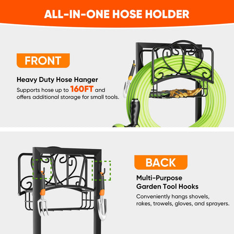HXJLJY holds up to 160 ft hose capacity for large yards.