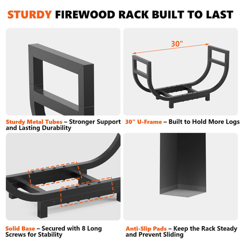 HXJLJY log carrier bag included for easy transport between storage and fire.