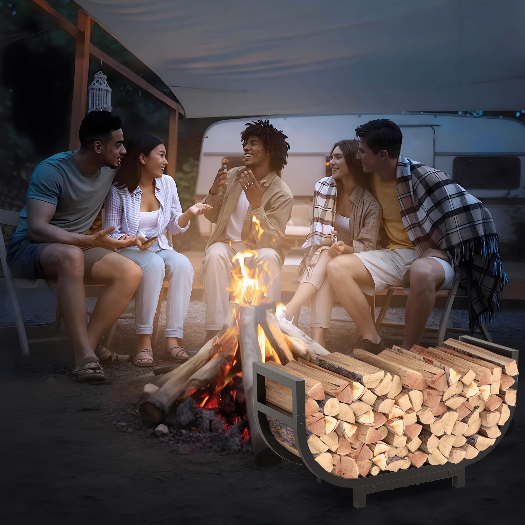 HXJLJY versatile placement for indoor fireplace or outdoor patio