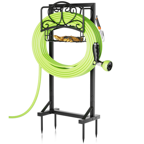 HXJLJY triangular-base stability keeps the hose holder steady outdoors.