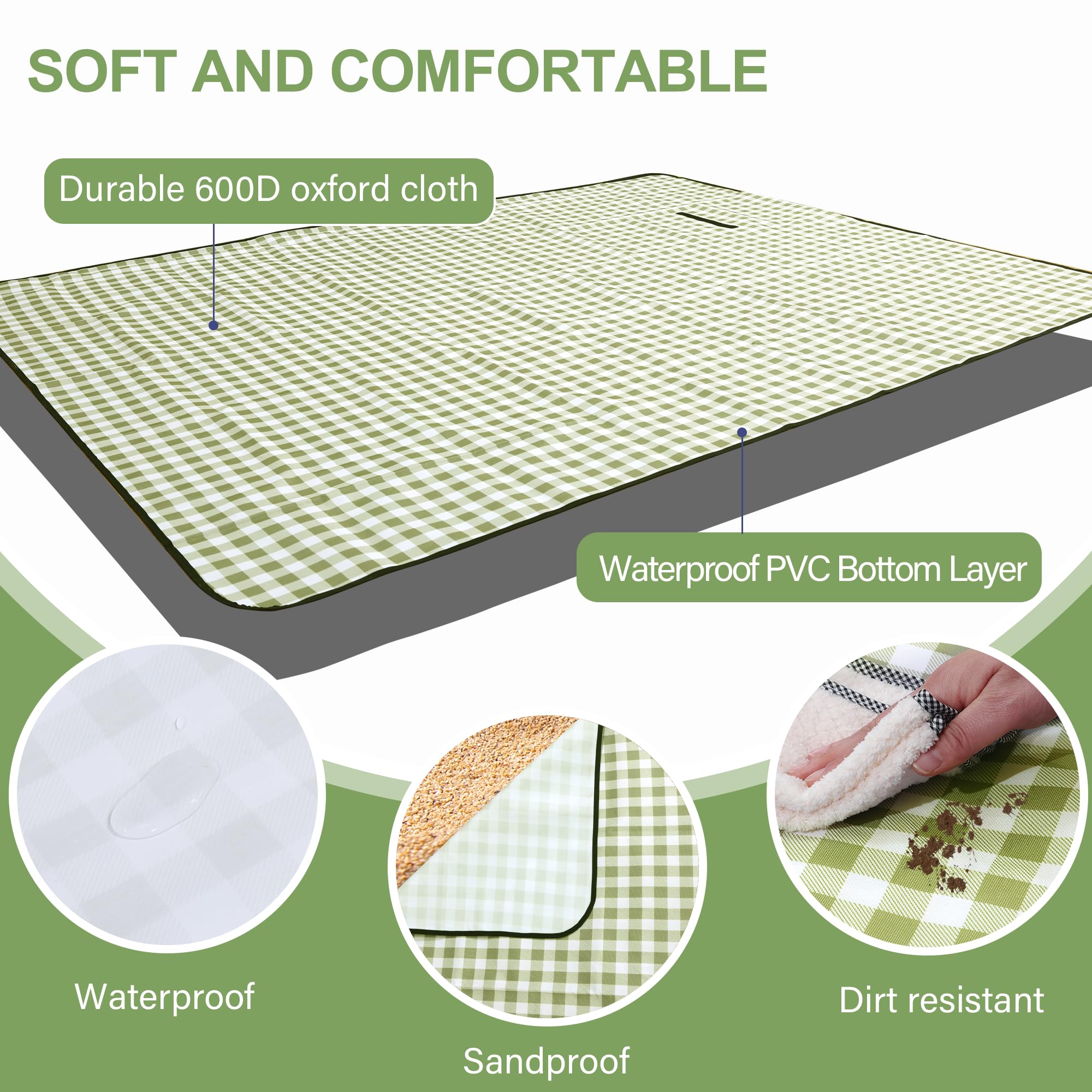 HX&OD durable polyester-PVC material provides a soft surface for comfortable lounging.