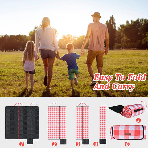 HX&OD outdoor picnic blanket is dirt- and sand-proof and easy to wipe clean