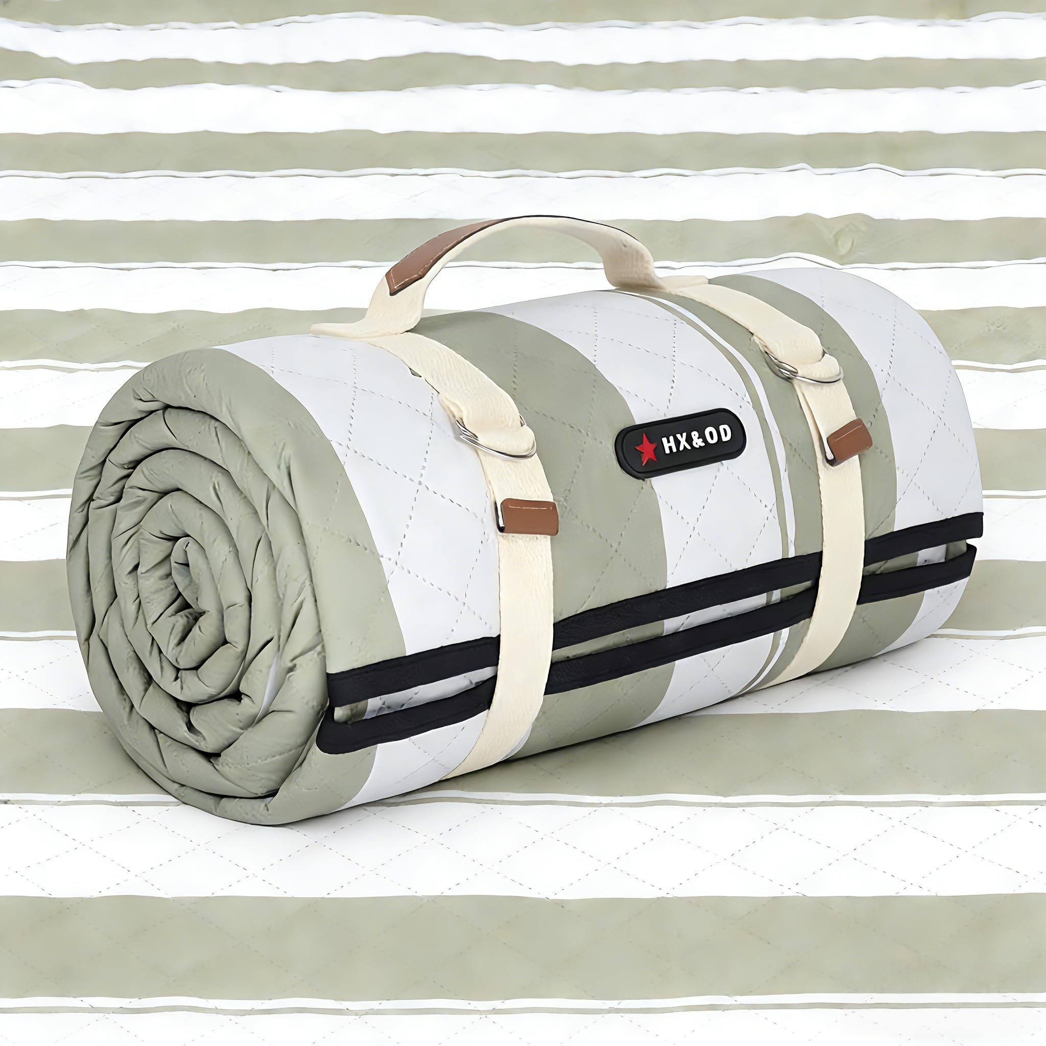 HX&OD picnic blanket open to reveal 80x80 inch space for seating