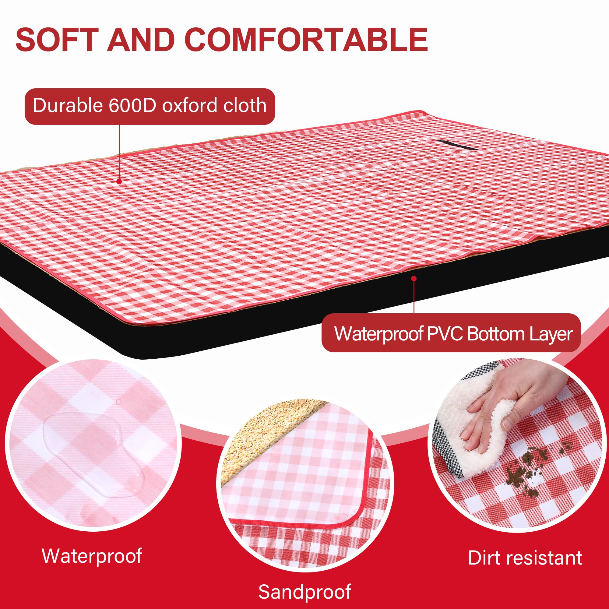 HX&OD sandproof surface keeps you cleaner on sandy days.