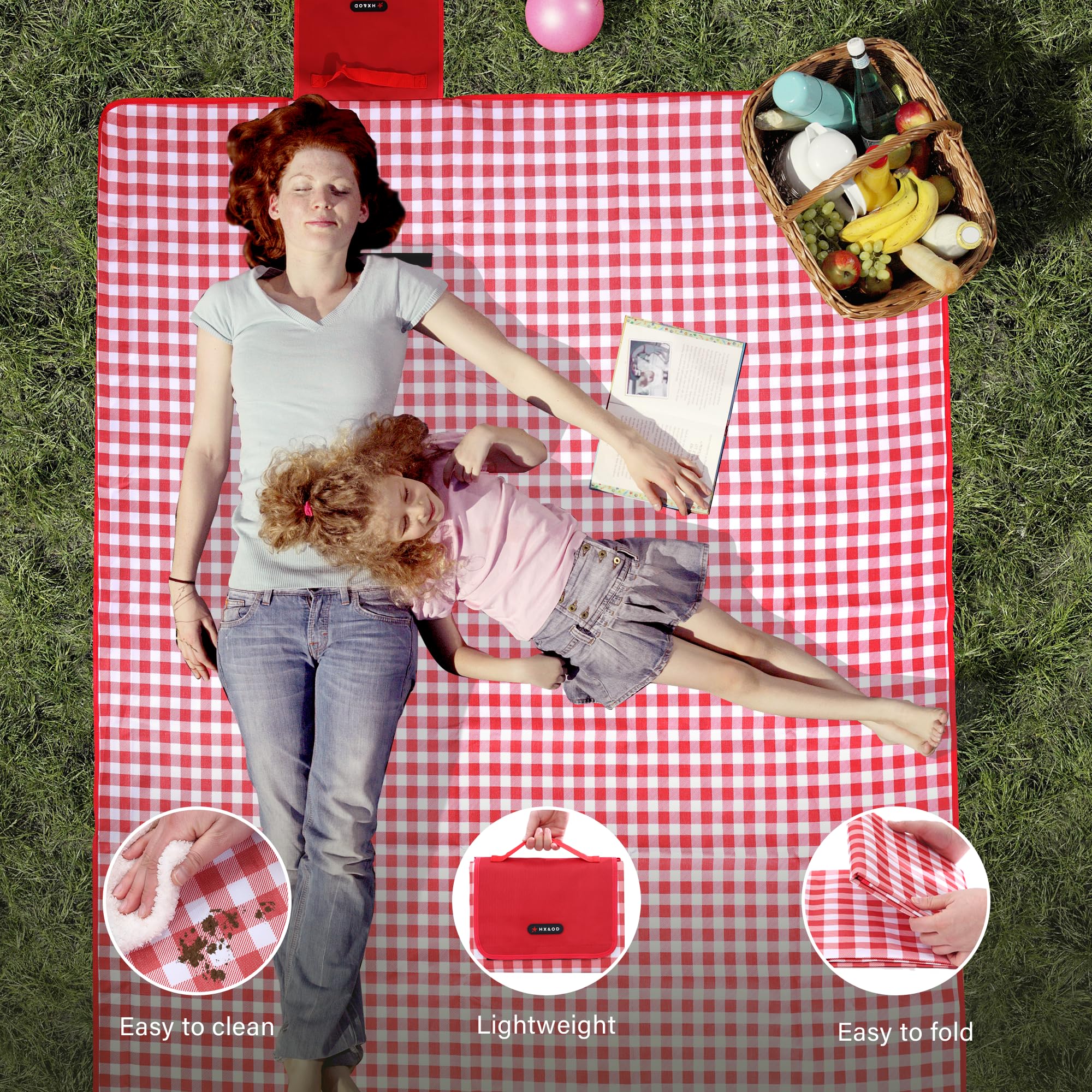 HX&OD versatile blanket suitable for camping, hiking, picnics, and concerts.