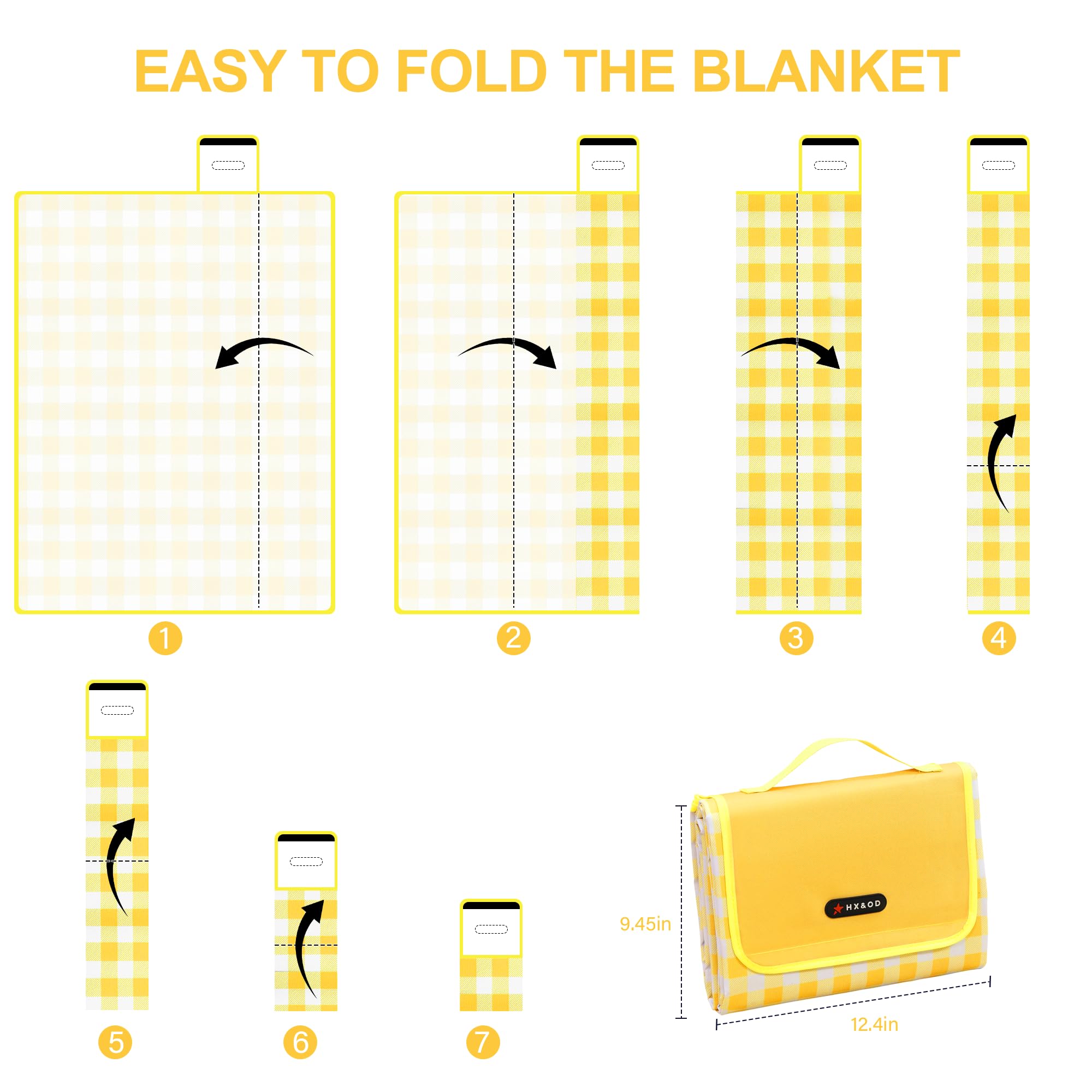 HX&OD blanket folded into a lightweight carry pouch