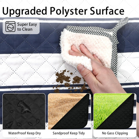 HX&OD picnic blanket machine washable after outdoor use.