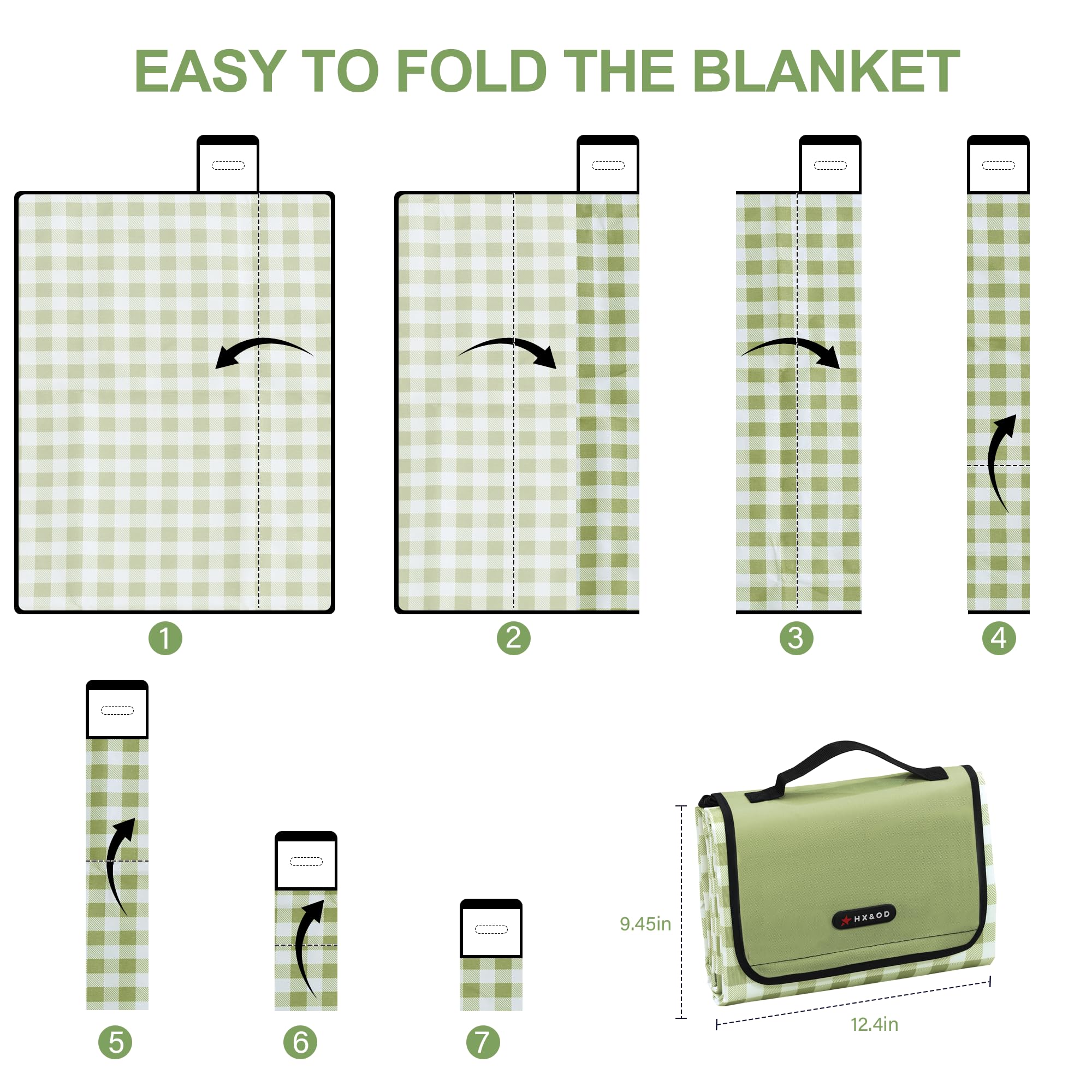 HX&OD large picnic blanket suitable for up to five adults