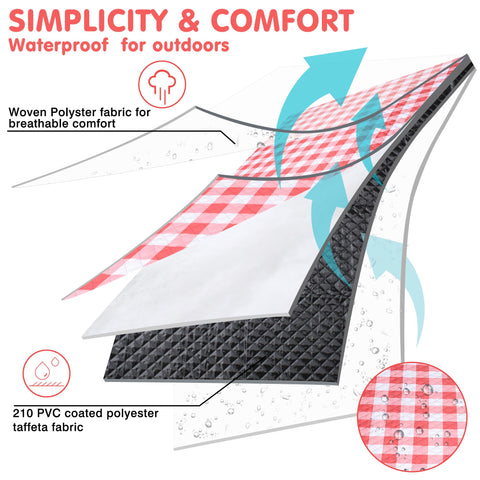 HX&OD wind-stable ground studs keep the blanket in place on breezy days