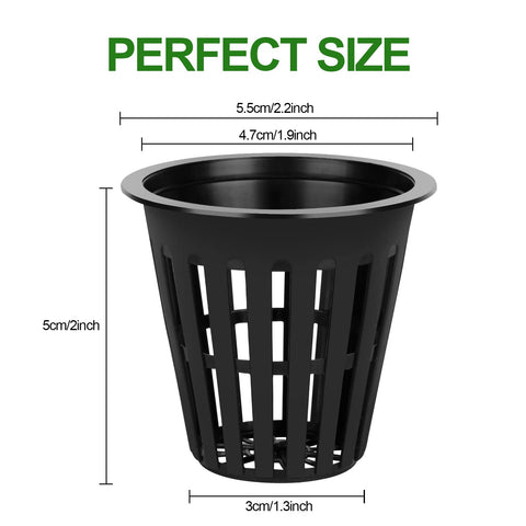 HXSEMAYIG net cups with wide lip for easy root inspection and drainage.