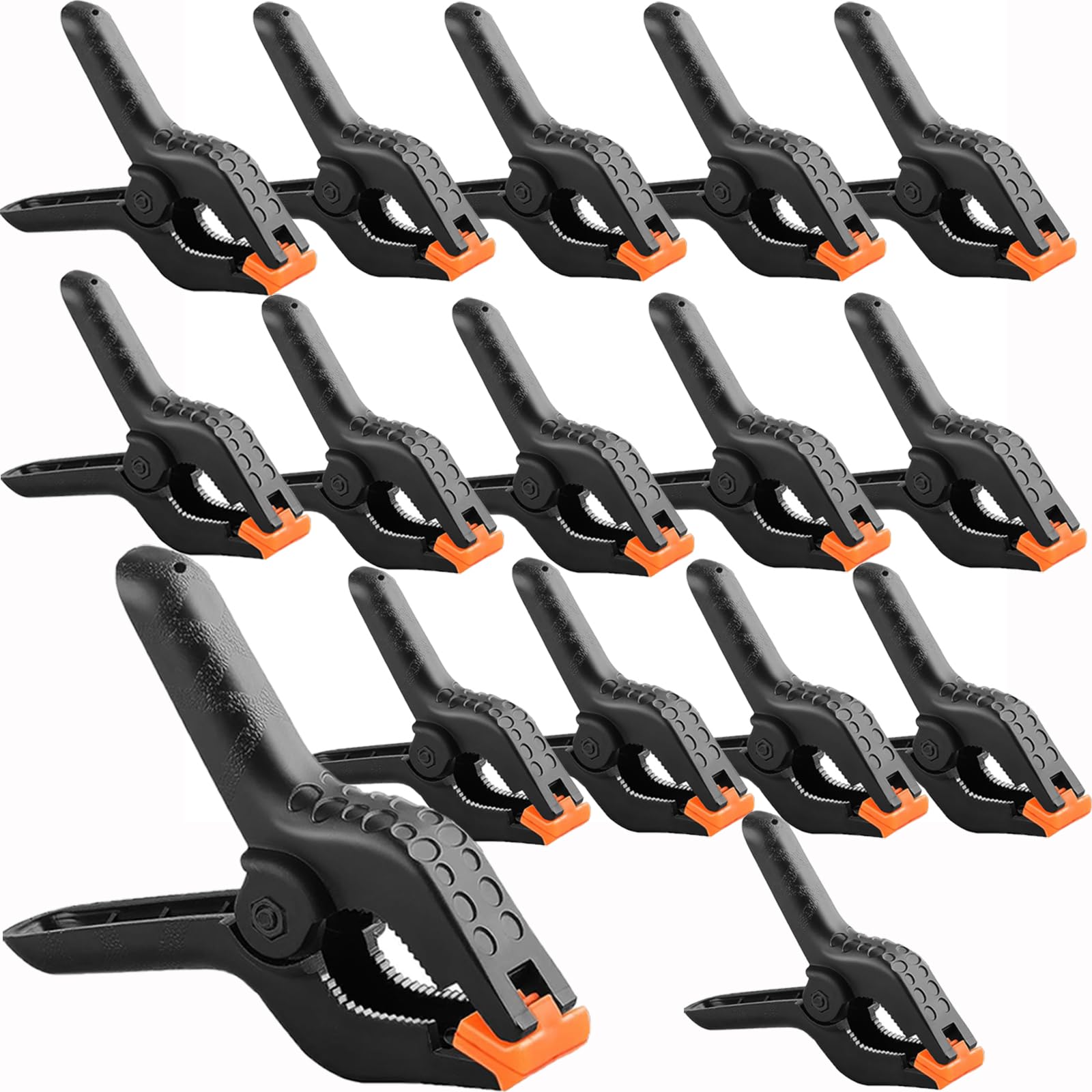 Hxxyilok 16-pack pool cover clips securing a windy pool cover.