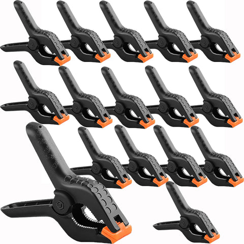 Hxxyilok 16-pack pool cover clips securing a windy pool cover.