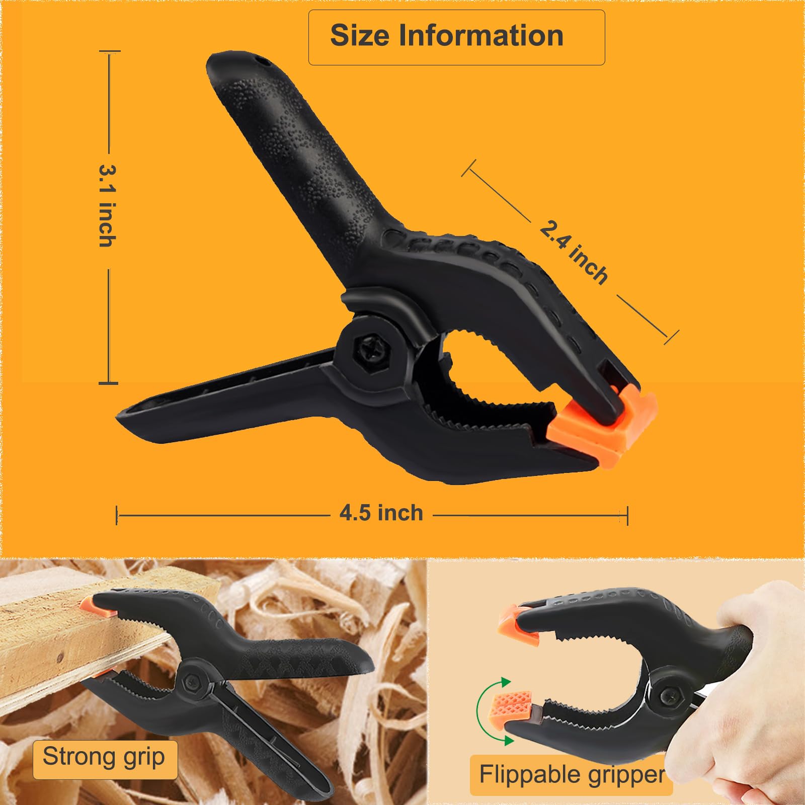 Hxxyilok anti-slip handles on clamps for easy operation.