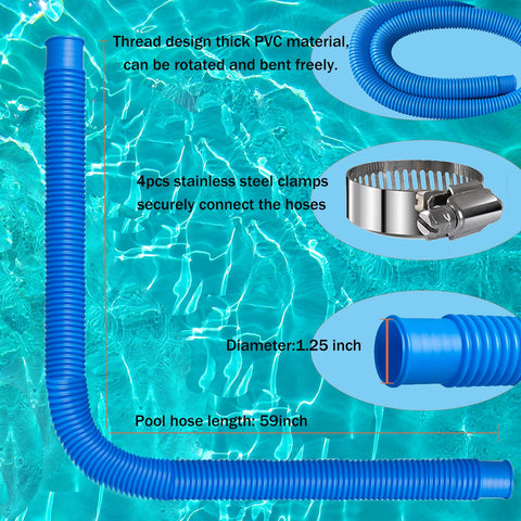 Hxxyilok durable PVC pool hose allows flexible bending and return to straight.