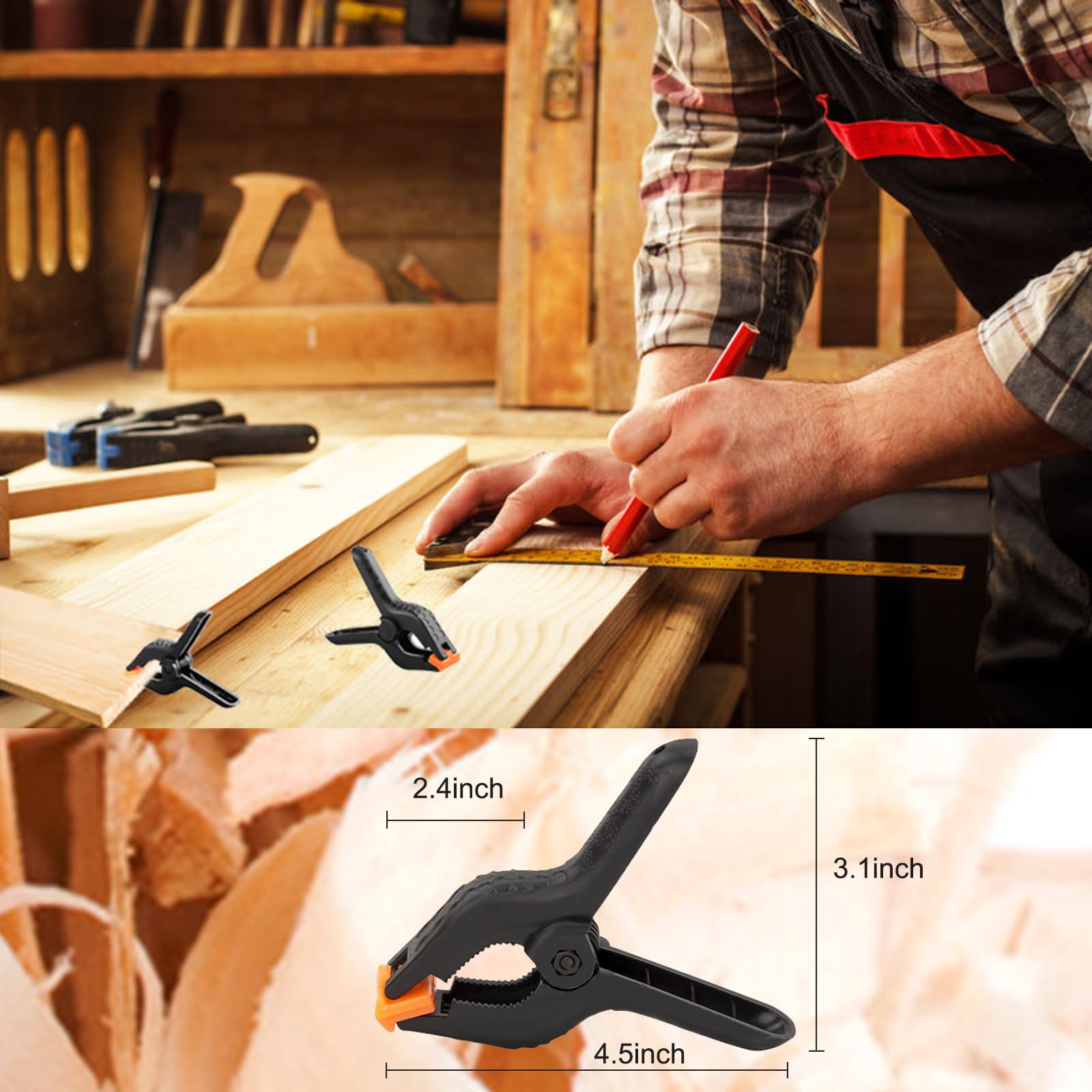 Hxxyilok wood clamps used for backdrop stand and tarps with strong grip.
