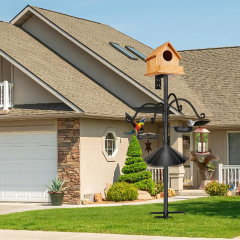 HXYQMMY two feeding trays enhance birdbath and feeding options.