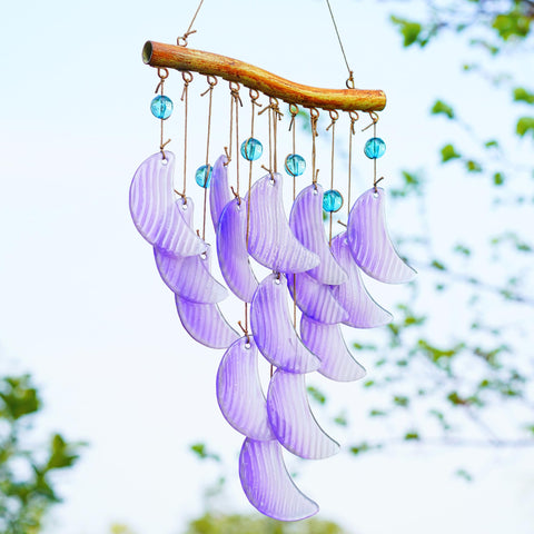Hyaline Dora handmade glass wind chime adds indoor charm and soothing melodies.