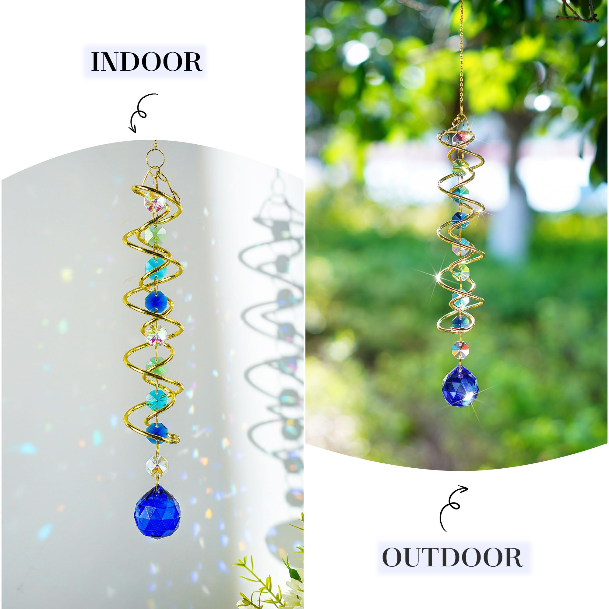 H&D Hyaline & Dora outdoor rainbow suncatcher brightens garden or patio spaces.