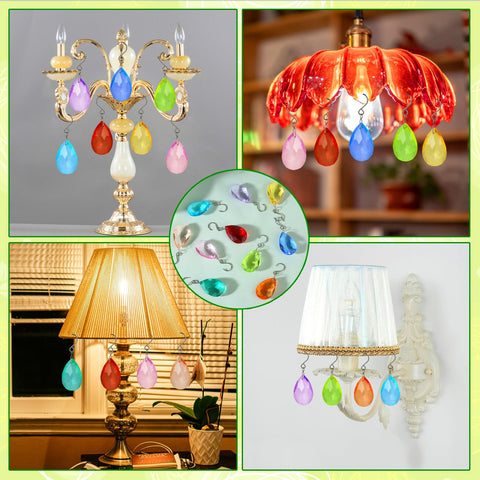 HYBEADS crystal teardrop prisms for windows creating colorful light patterns