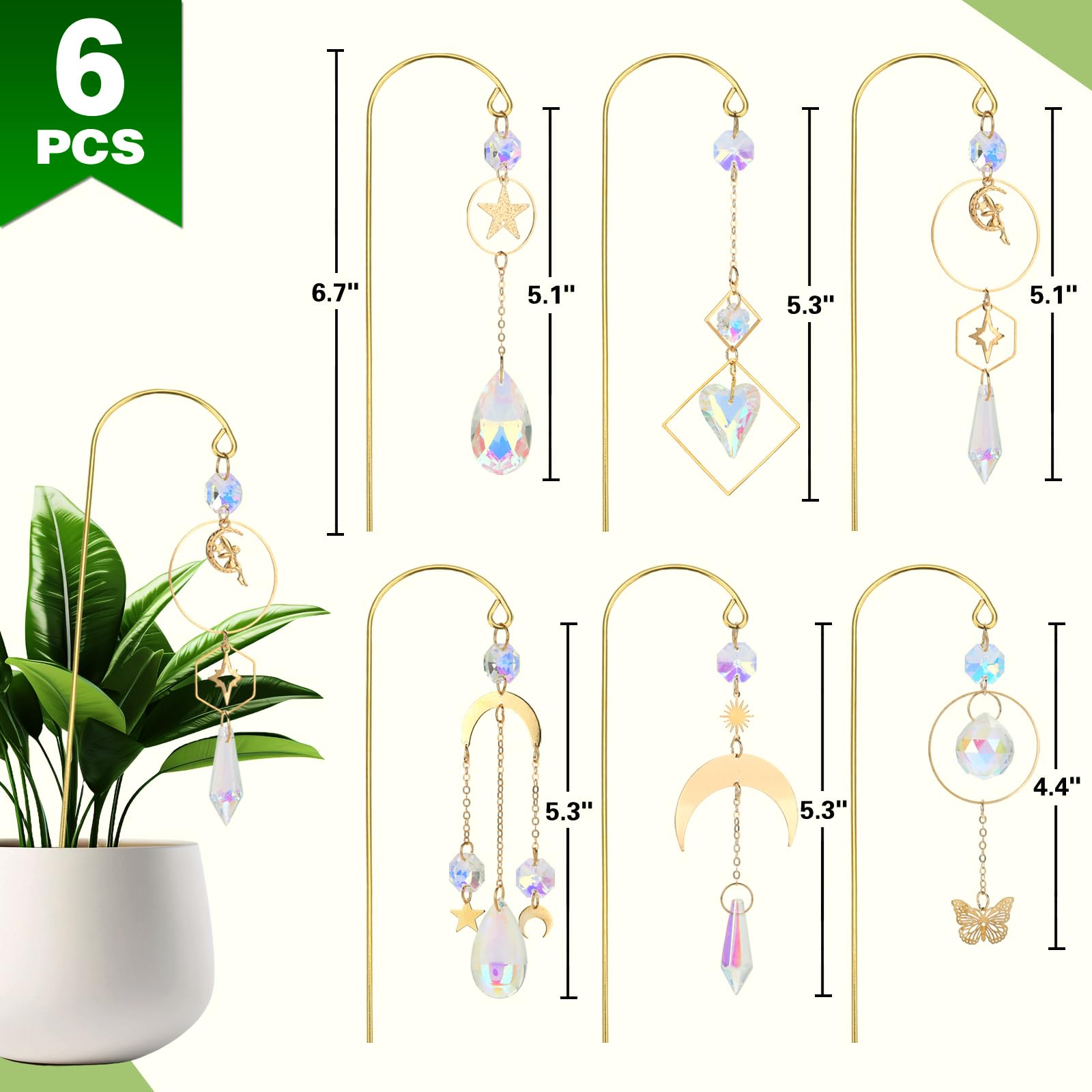 HYBEADS crystal beads enhance light play on windows.