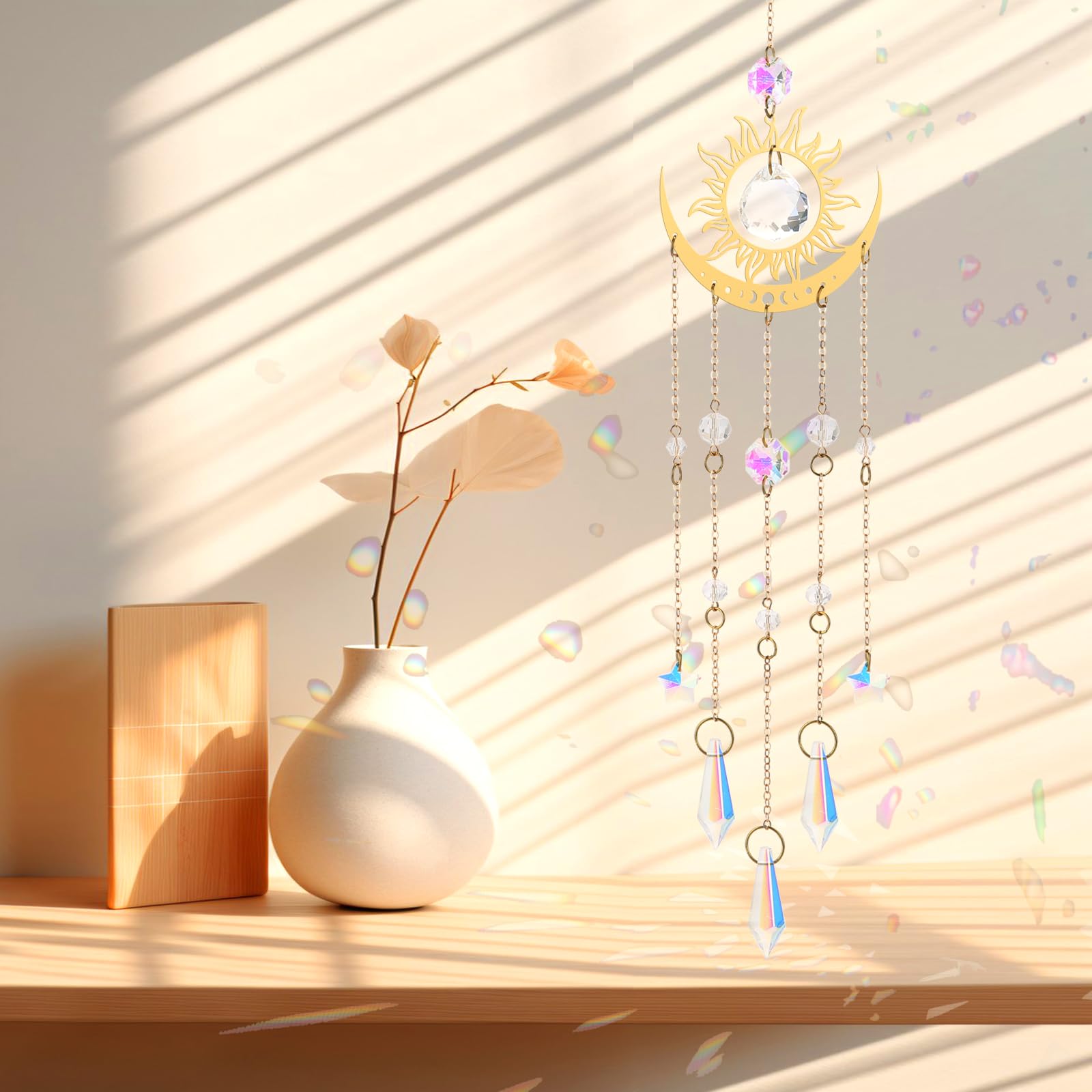 HYBEADS Crystal Suncatcher indoor decor creates shimmering light accents in any room.
