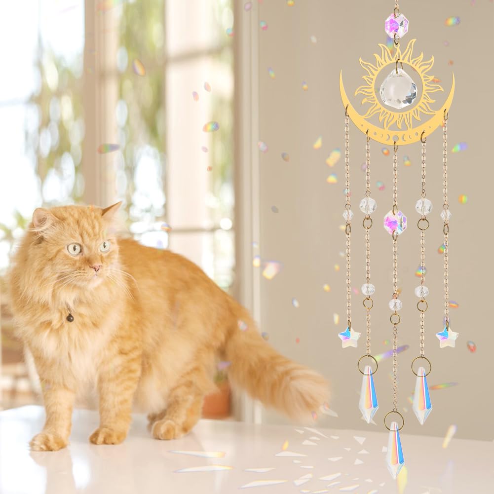 HYBEADS Crystal Suncatcher window rainbow highlights colors in sunlight.