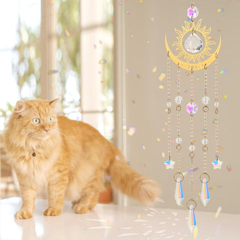 HYBEADS Crystal Suncatcher window rainbow highlights colors in sunlight.
