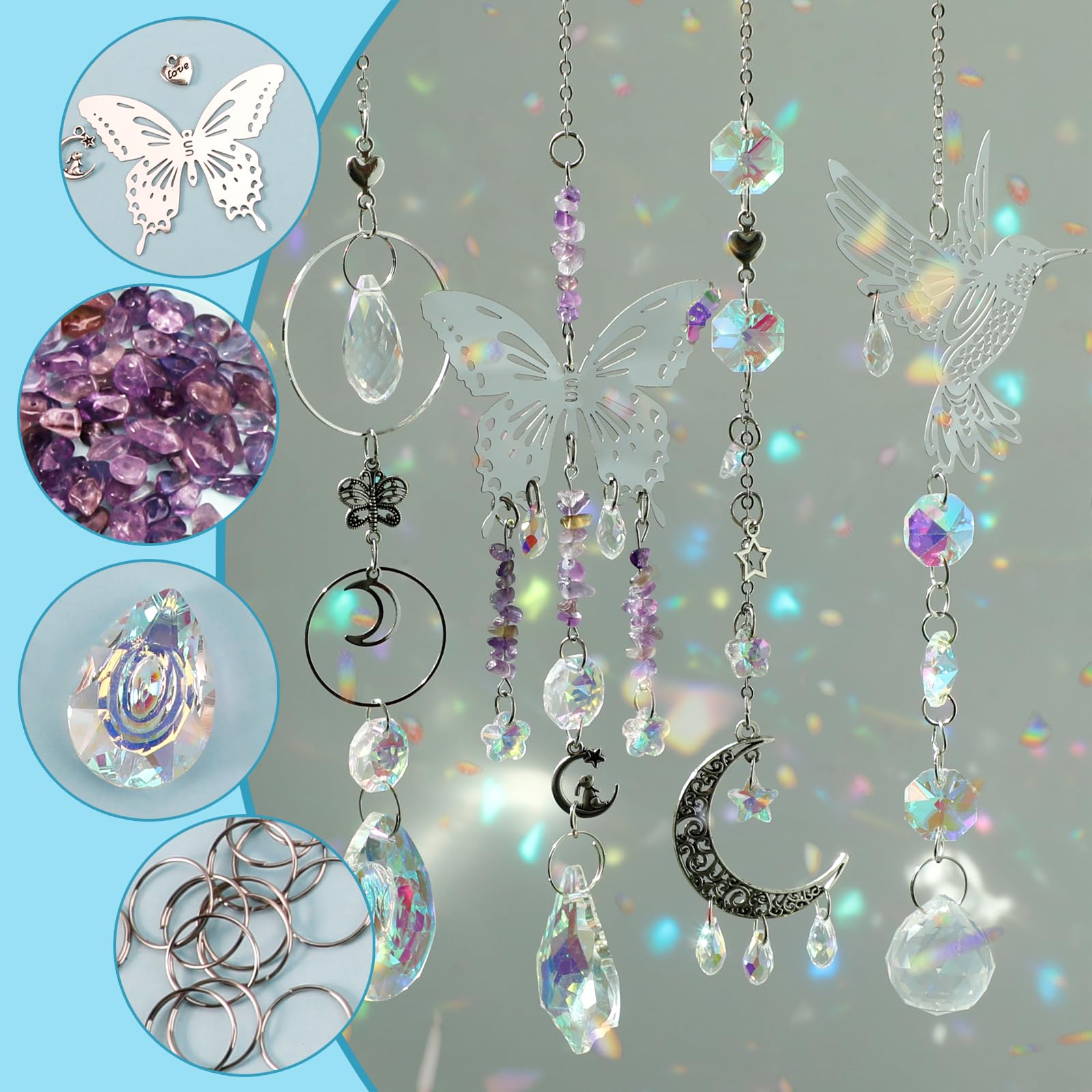 HYBEADS suncatchers crystal beads for colorful light reflections