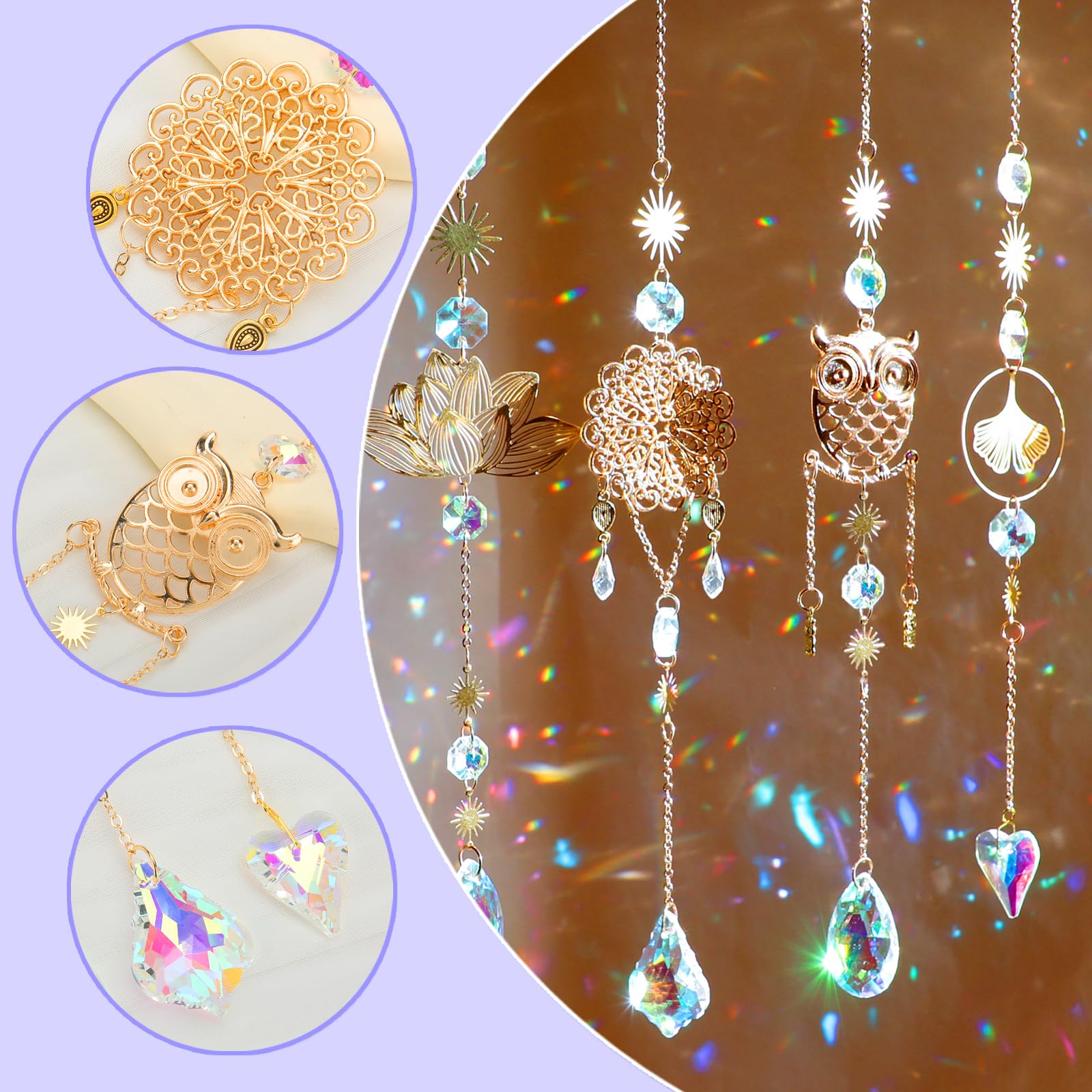 HYBEADS garden outdoor decor with shimmering rainbow accents