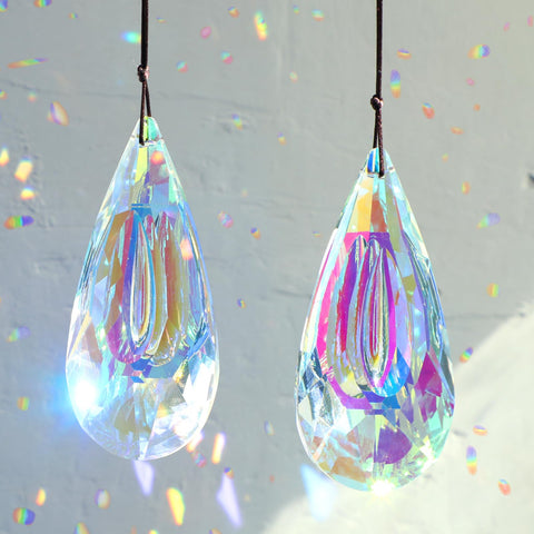 HYBEADS large prism suncatcher window decor brightens interiors with color