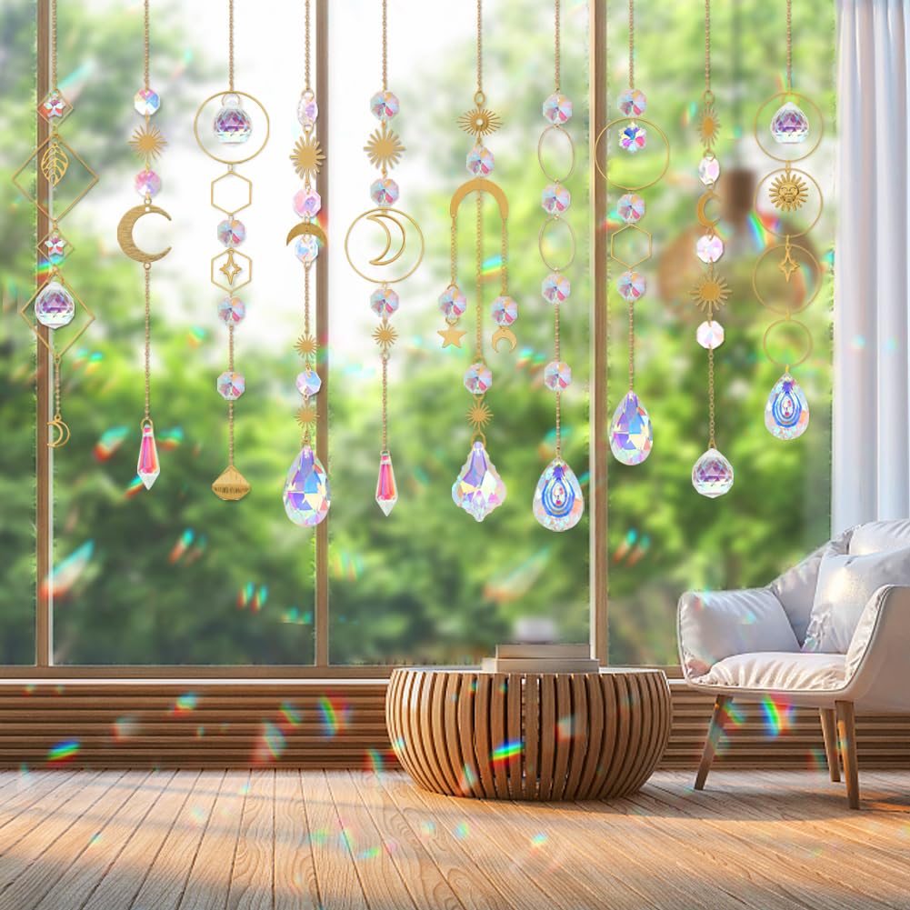 HYBEADS rainbow-maker prism creates vivid rainbows in sunlight