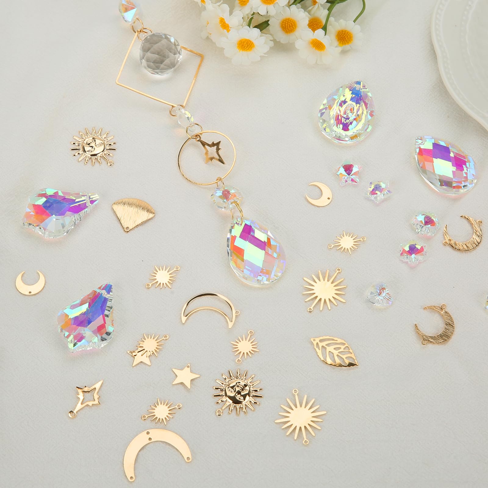 HYBEADS sun catcher metal frames in stars and moons for decor