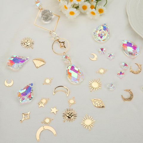 HYBEADS sun catcher metal frames in stars and moons for decor
